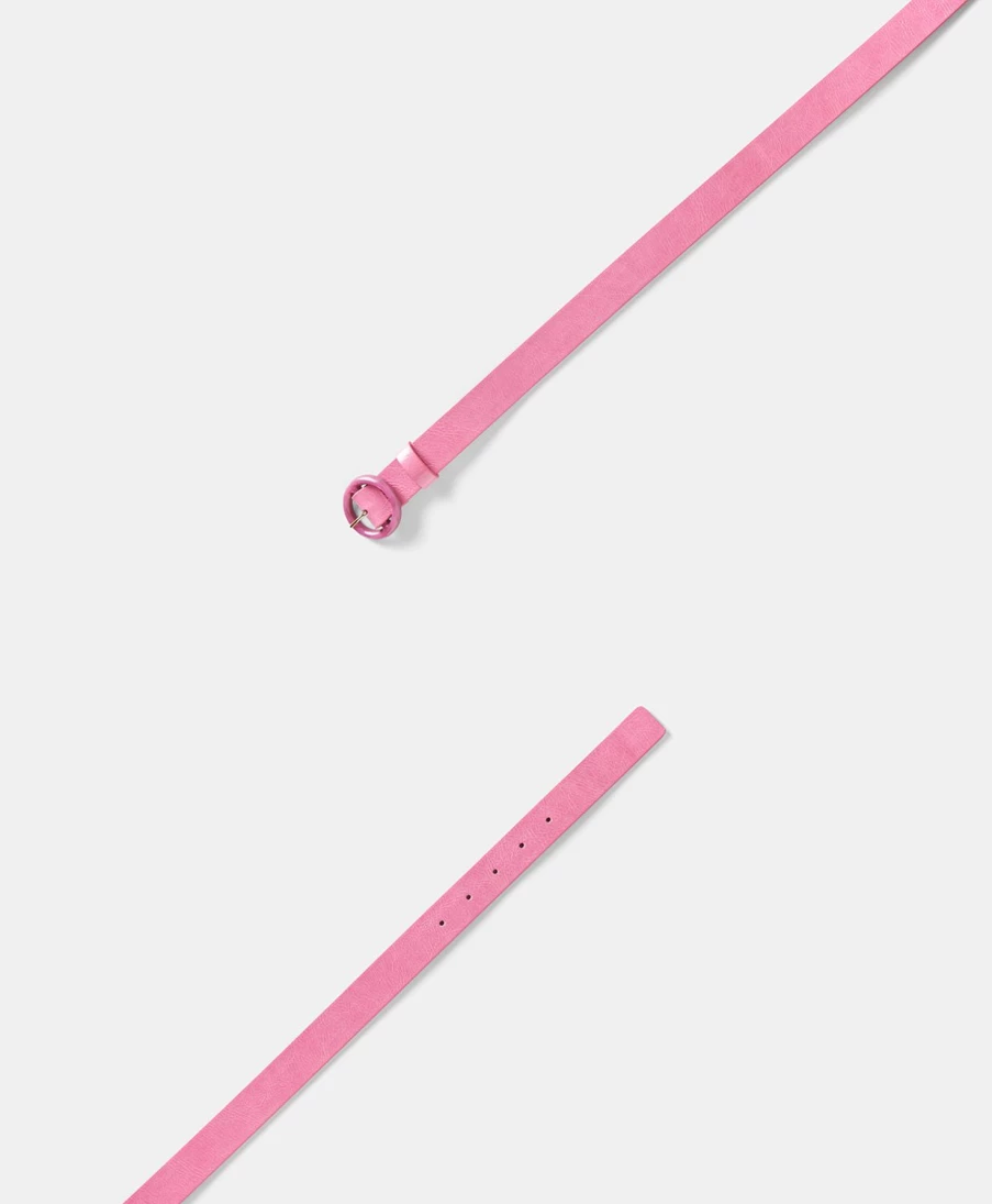 Momoni Women's Damien Bis Belt in Naplak Leather - Fuchsia Pink Fashion Accessory